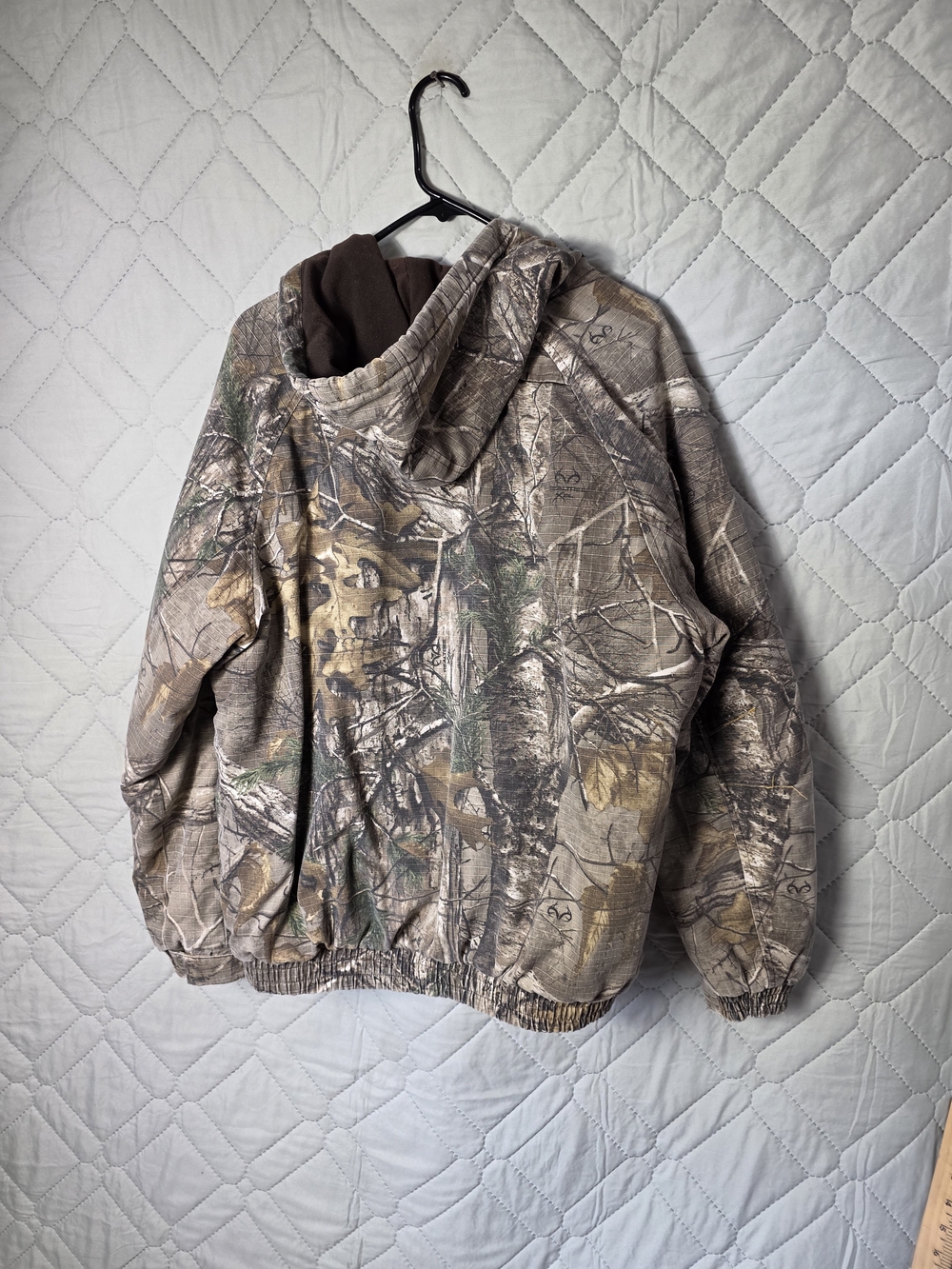 Realtree Jacket Mens Large Xtra Microban Scent Control Fleece Lined Camouflage